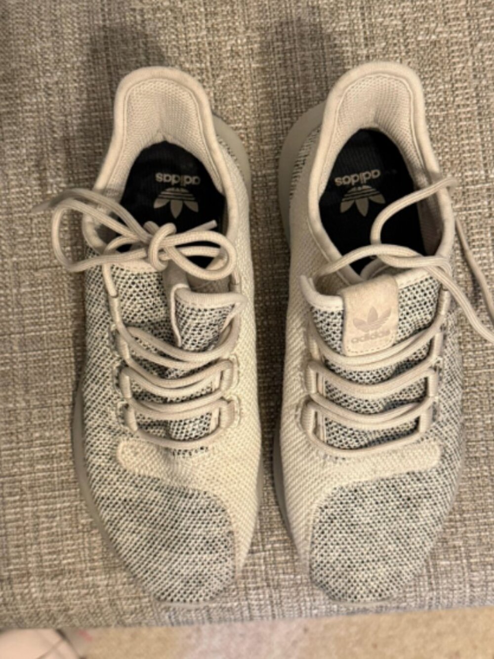 Adidas Tubular Shadow Running Shoes Sneakers Gray Beige Kid's Size 5.5 - Picture 3 of 7
